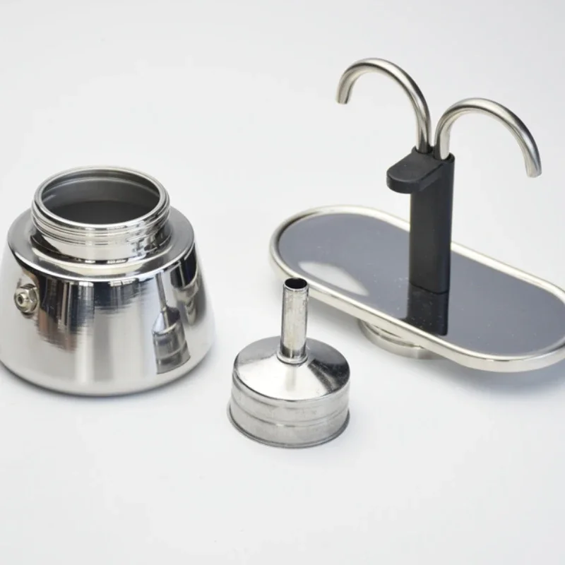 200ML 미니 모카 포트 더블 튜브 304 스테인레스 - Coffee Equipment Tools 리뷰 및 가격