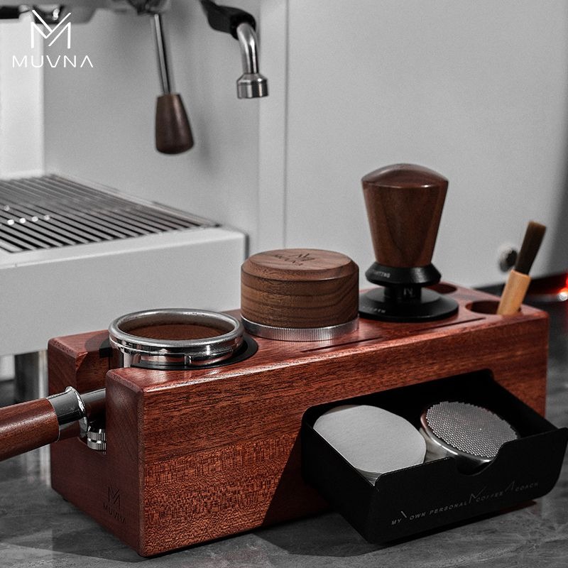 MUVNA 커피 탬퍼 스테이션 우드 포타필터 홀더 51 - Coffee Equipment Tools 리뷰 및 가격
