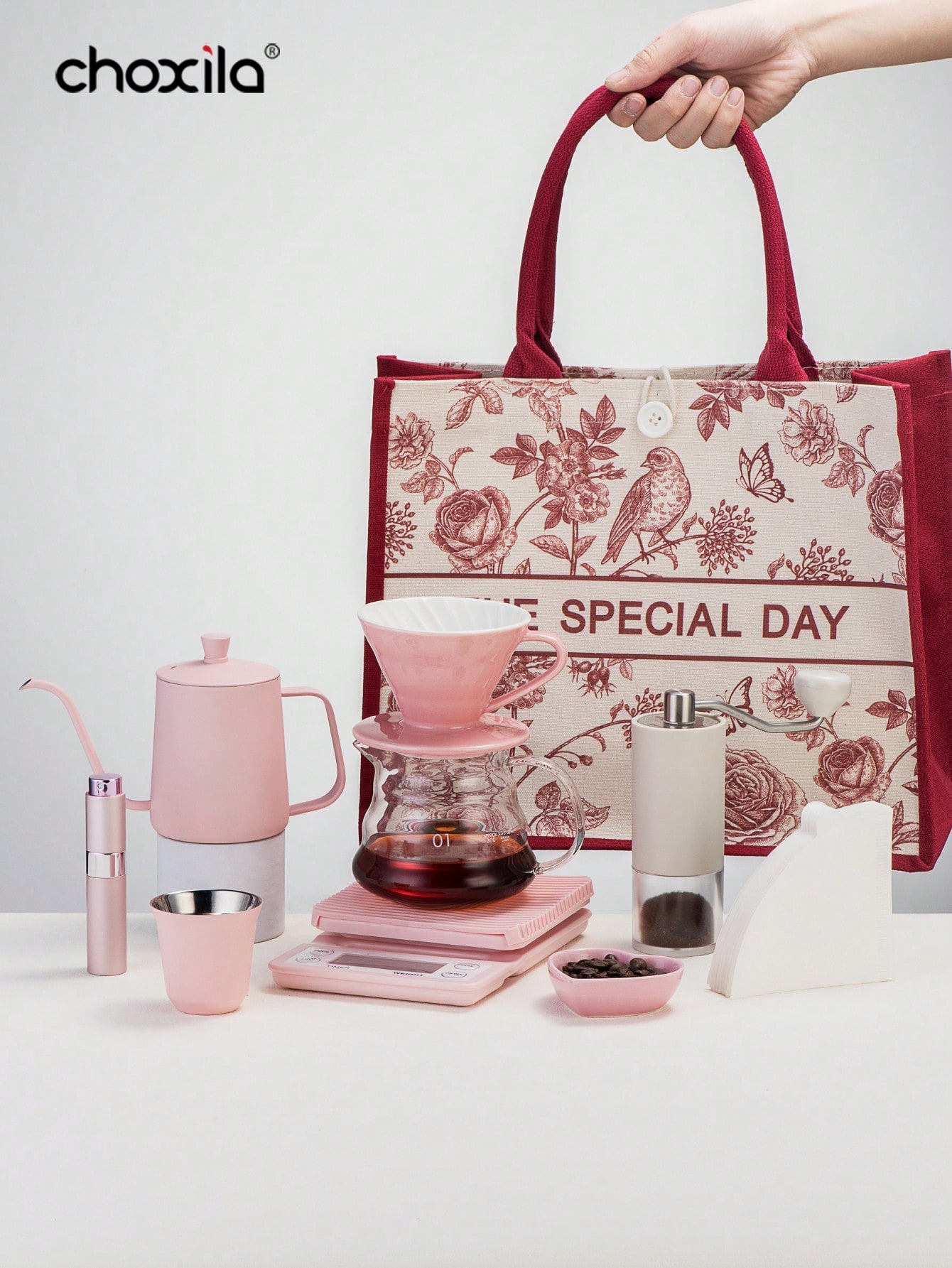 핑크 푸어 오버 커피 세트 1세트, 핸드 브루 커피 메 - Coffee Equipment Kit 리뷰 및 가격