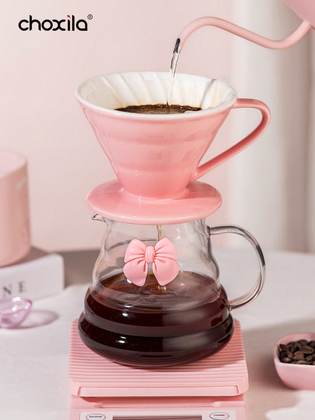핑크 푸어 오버 커피 세트 1세트, 핸드 브루 커피 메 - Coffee Equipment Kit 리뷰 및 가격
