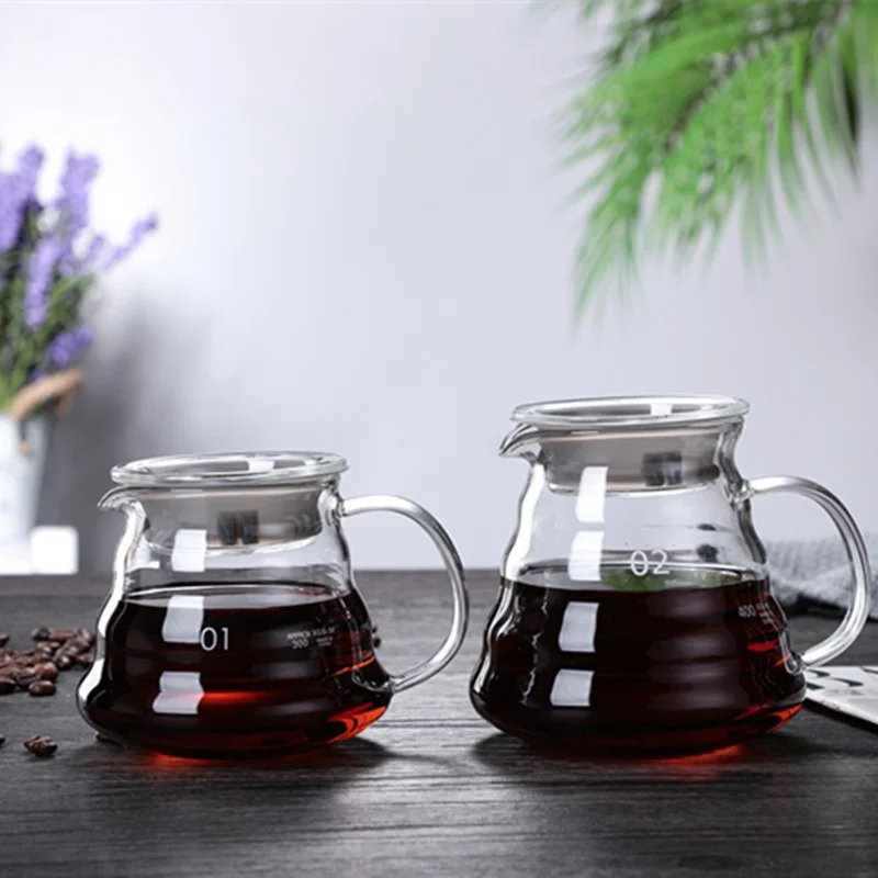 뚜껑이 있는 핸드 브루 커피 물병, 구름 모양 투명 유 - Coffee Equipment Tools 리뷰 및 가격