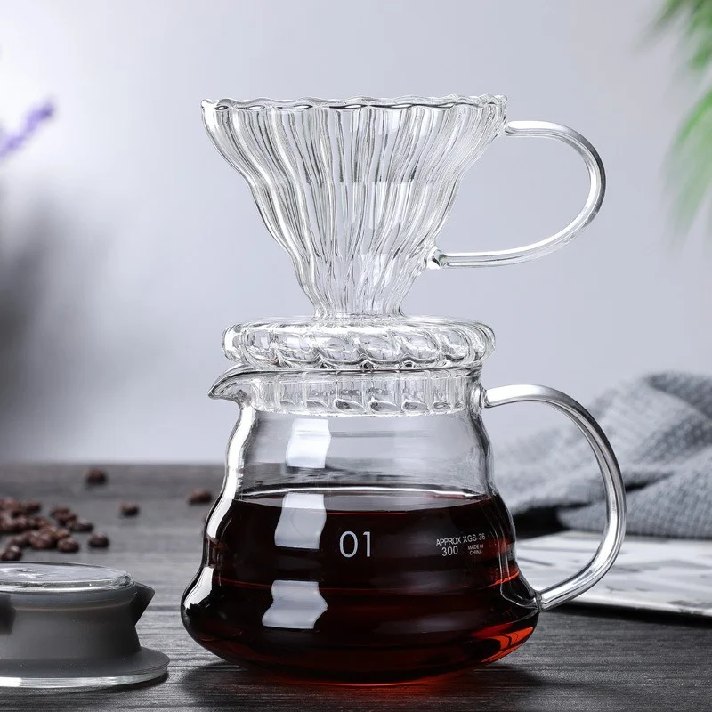 뚜껑이 있는 핸드 브루 커피 물병, 구름 모양 투명 유 - Coffee Equipment Tools 리뷰 및 가격