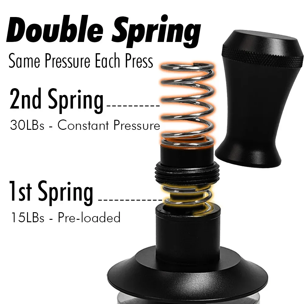 커피 탬퍼 51mm 더블 스프링 탬퍼 30lb 정압 탬 - Coffee Equipment Kit 리뷰 및 가격